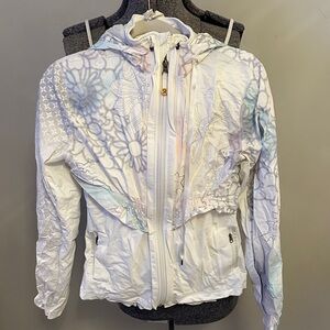 Lululemon Athletica White Floral Jacket